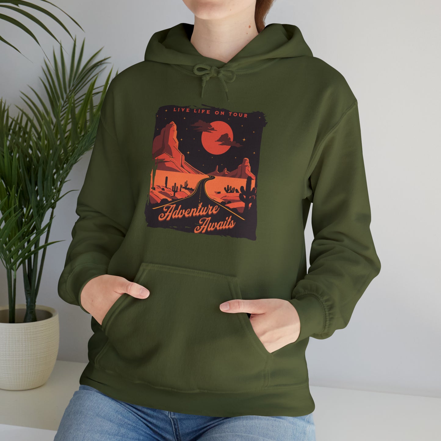 Adventure Awaits Unisex Heavy Blend™ Hooded Sweatshirt