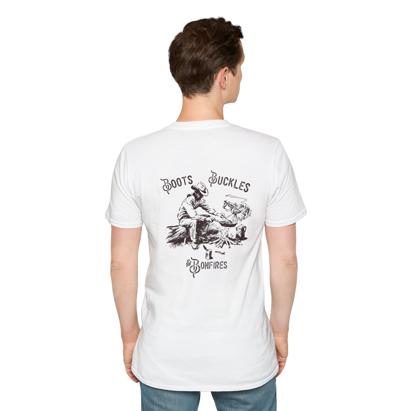 Men's T-Shirt Boots, Buckles and Bonfires