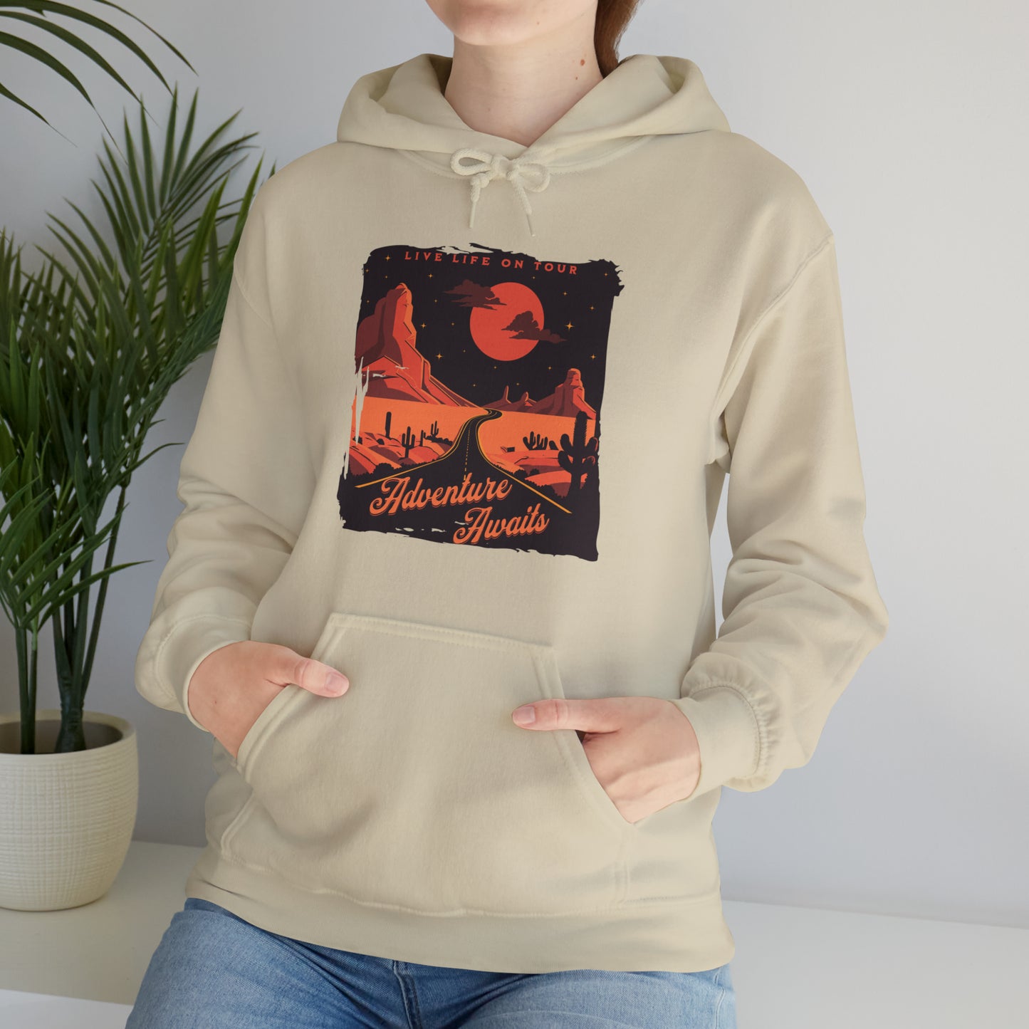 Adventure Awaits Unisex Heavy Blend™ Hooded Sweatshirt