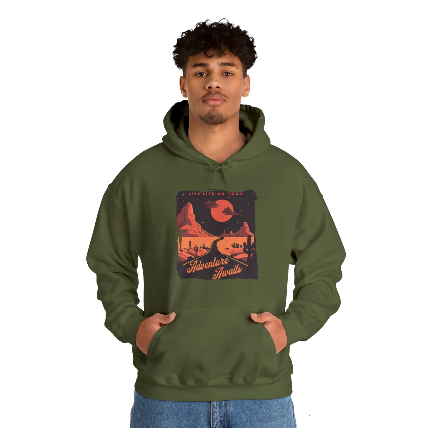 Adventure Awaits Unisex Heavy Blend™ Hooded Sweatshirt