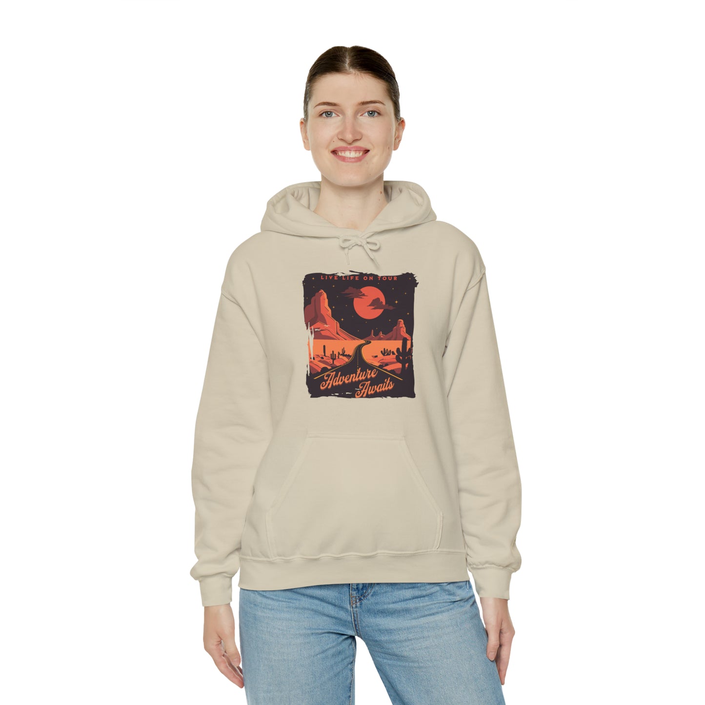 Adventure Awaits Unisex Heavy Blend™ Hooded Sweatshirt
