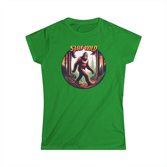 Women's Tshirt Bigfoot Stay Wild
