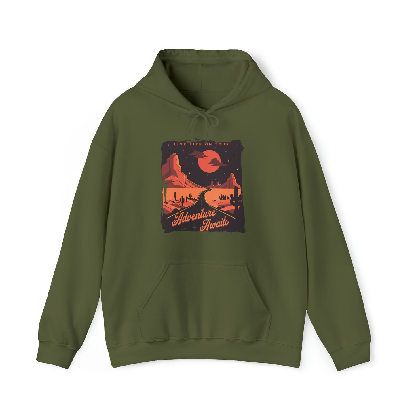 Adventure Awaits Unisex Heavy Blend™ Hooded Sweatshirt