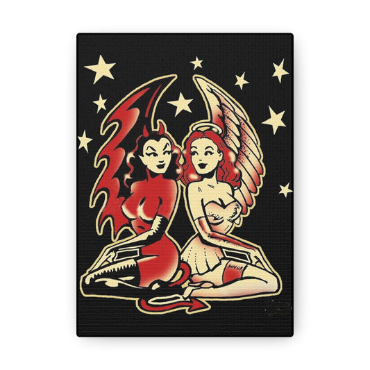 5" x7" Angel/Devil Canvas Gallery Wrap