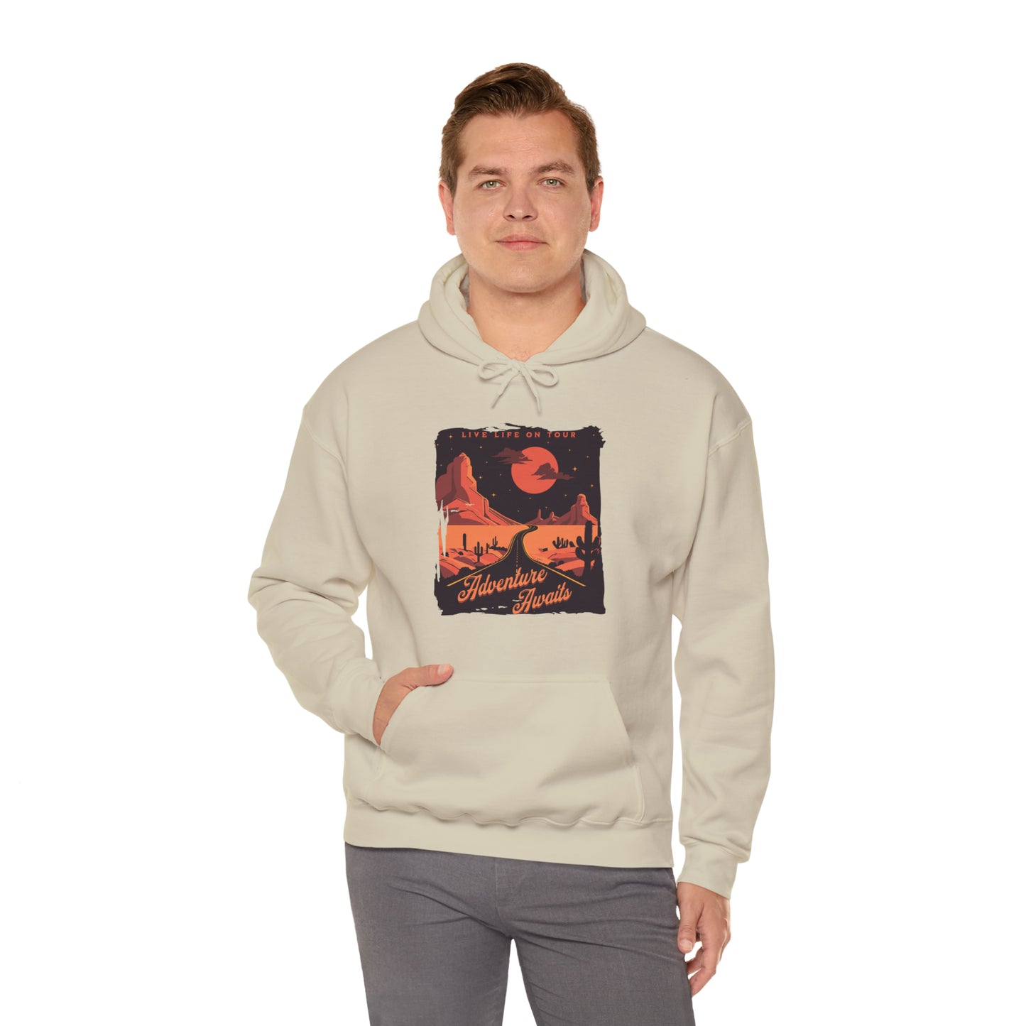 Adventure Awaits Unisex Heavy Blend™ Hooded Sweatshirt