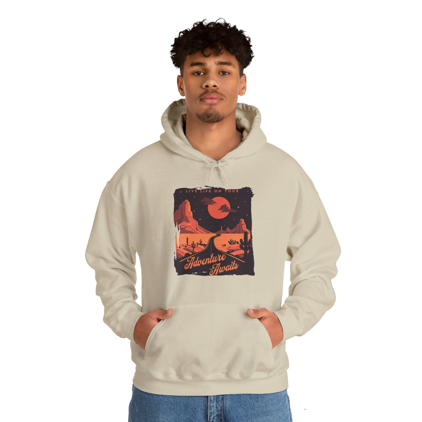 Adventure Awaits Unisex Heavy Blend™ Hooded Sweatshirt