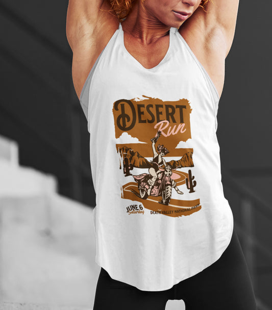 Desert Motorcycle Run Flowy Tank