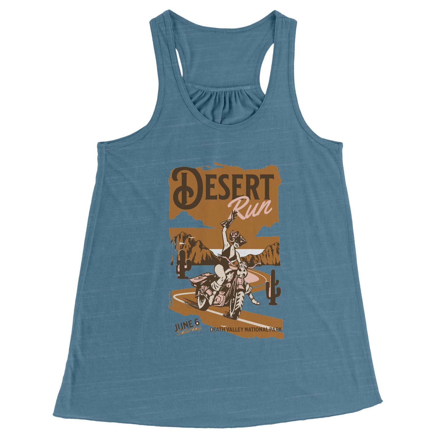 Desert Motorcycle Run Flowy Tank