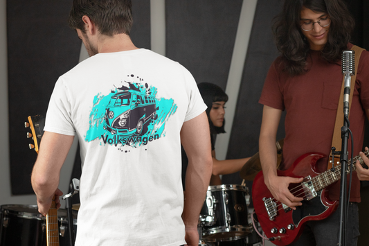 Men's VW Bus Splash Softstyle T-Shirt **UK VERSION**