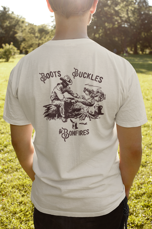 Men's T-Shirt Boots, Buckles and Bonfires