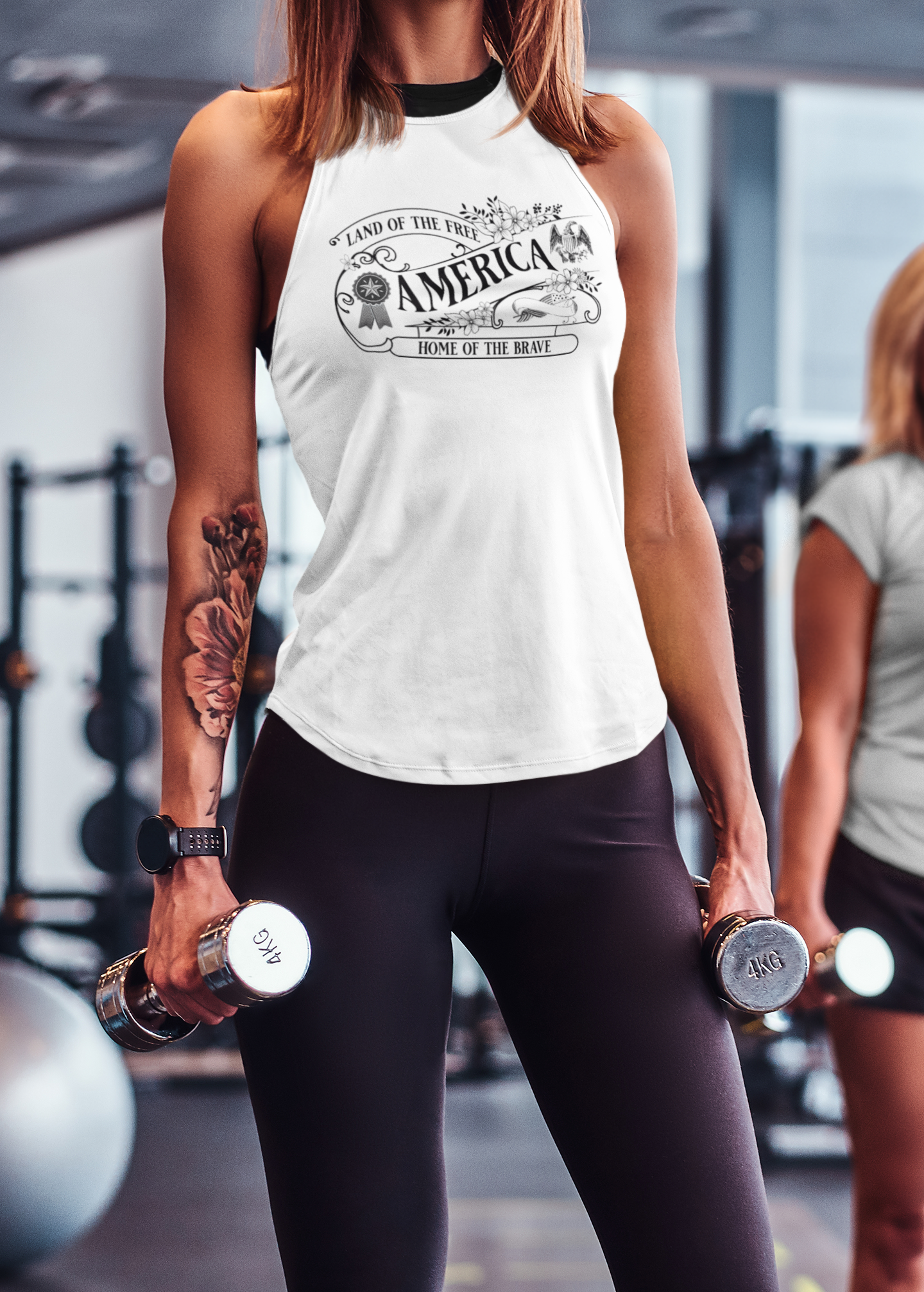 Women's Land of the Free Halter Tank